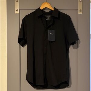 BYLT Basics Men's Classic Black Button Down Shirt